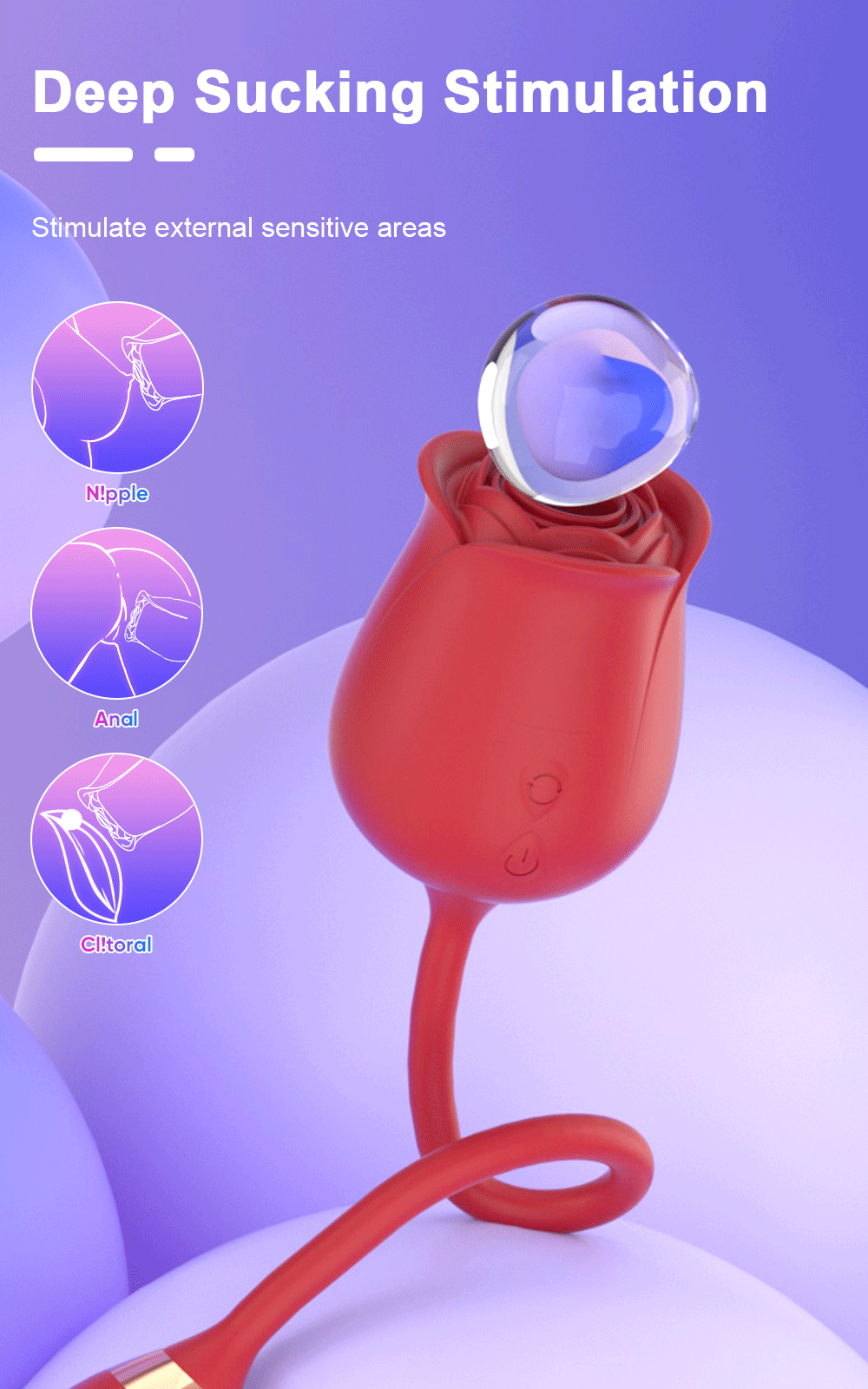 Eriosa – Rose Sensuelle | Vibromasseur à Succion & Stimulateur Clitoridien